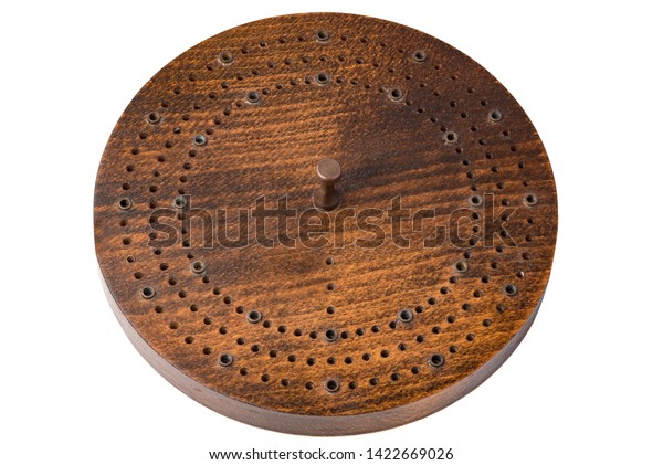 Cribbage Board Antique Unusual Circular Version Stock Photo Edit