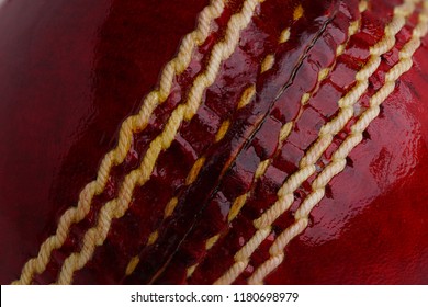 Cricket Ball Texture For Background.                               