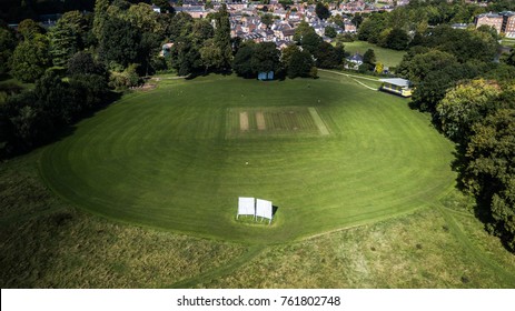 Cricket Pitch Aerial Photo 