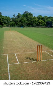 Cricket pitch at Kerala Cricket Association Ground, Thumba, Trivandrum