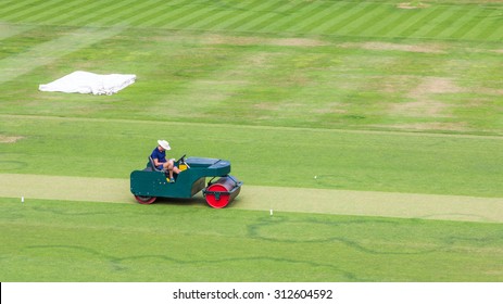 Cricket Pitch Roller - Powered by Shutterstock