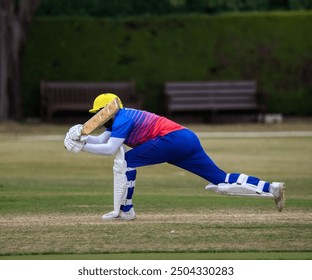 Cricket player batsman hitting ball  - Powered by Shutterstock