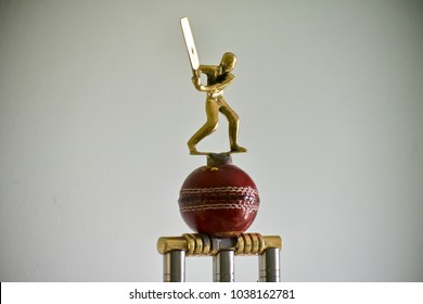 A cricket tournament champions trophy isolated object stock photograph