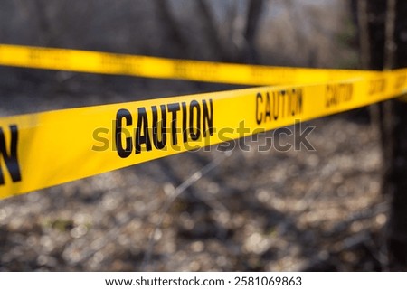 Crime scene in the forest