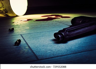 Crime Scene With Gun