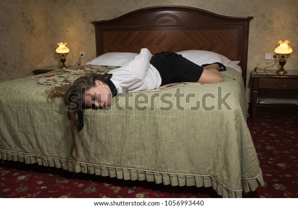 Crime Scene Hostage Woman Tied Hands 스톡 사진 1056993440 Shutterstock