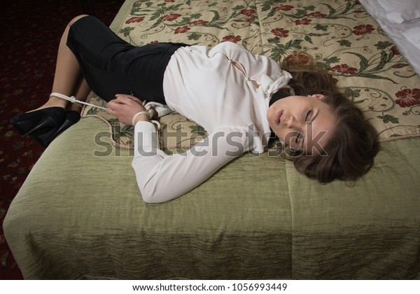 Crime Scene Hostage Woman Tied Hands Stock Photo Edit Now 10