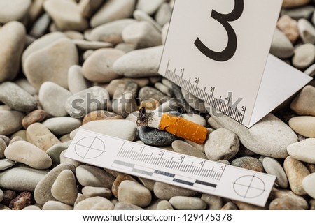Cigarette butts as evidence