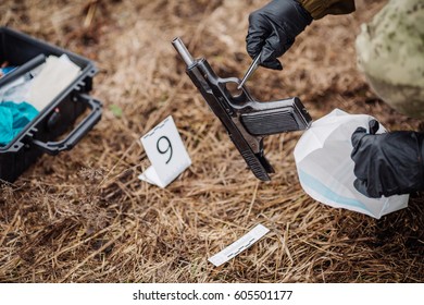 Crime Scene Investigation Collecting Evidence Crime Stock Photo