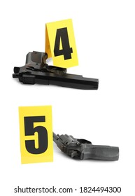 Crime Scene Investigation Evidence Identification Markers Stock Photo ...