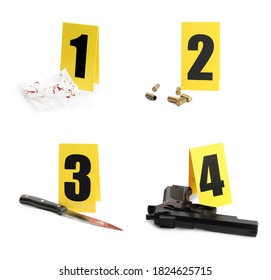 Crime Scene Investigation Set Evidence Identification Stock Photo ...