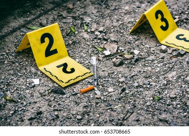 Crime Scene Shape Body On Concrete Stock Photo 1109444699 | Shutterstock