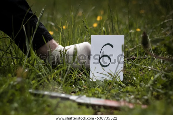 Crime Scene Murder Investigation Police Found Stock Photo 638935522 ...