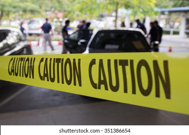 crime scene protect by caution tape