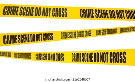 Crime scene tape with word crime scene do not cross isolated on white background.  Crime scene restricted area ribbon - Shutterstock ID 2162348607