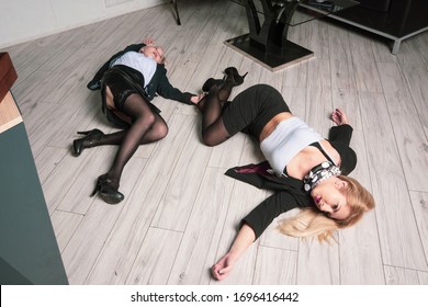 Crime Scene Two Strangled Business Women Stock Photo Edit Now