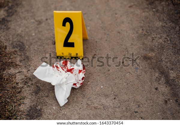 Crime Scene Yellow Signs Crimes Concept Stock Photo 1643370454 ...