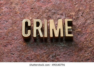 Crime Word Made Metallic Letters On Stock Photo 490140796 | Shutterstock