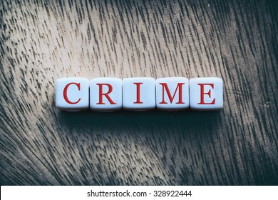 Crime Word Written On White Cubes Stock Photo 328922444 | Shutterstock