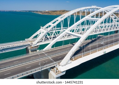 Crimea / Russia - July 5 2019: Crimea Bridge.