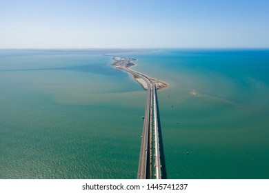 Crimea / Russia - July 5 2019: Crimea Bridge.