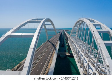 Crimea / Russia - July 5 2019: Crimea Bridge.