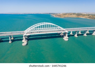 Crimea / Russia - July 5 2019: Crimea Bridge.