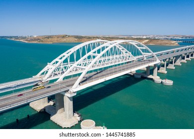 Crimea / Russia - July 5 2019: Crimea Bridge.