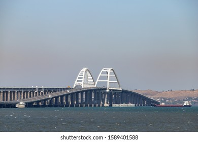 Crimean Bridge. Crimea. The View From The Side.