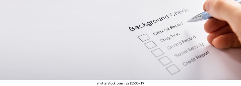 Criminal Background Record Check Form. Security Checklist