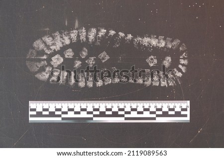 criminal shoe footprint forensic ruler