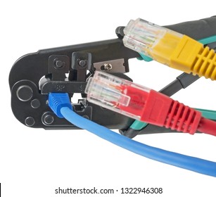 Crimping Tool Twisted Pair On White Stock Photo 1322946308 | Shutterstock