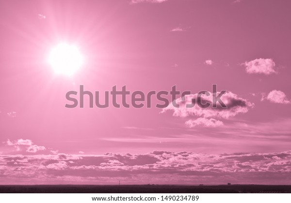 Crimson Sky Clouds Background Texture Stock Photo Edit Now