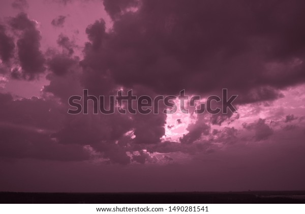 Crimson Sky Clouds Background Texture Stock Photo Edit Now