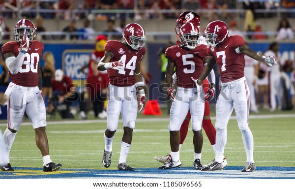 Crimson Tide Defensive Backs Alabama Football Stock Photo