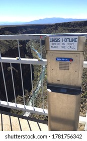 Crisis Hotline Phone Stationed On Bridge