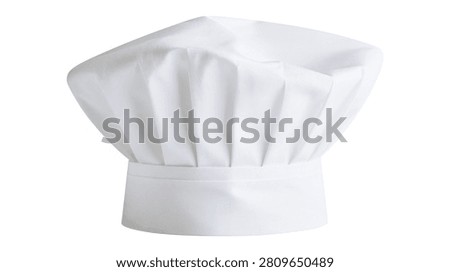 Crisp white pleated chef hat for professional kitchen cooking