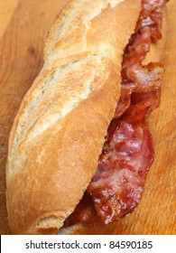 Crispy Bacon In A Crusty Baguette