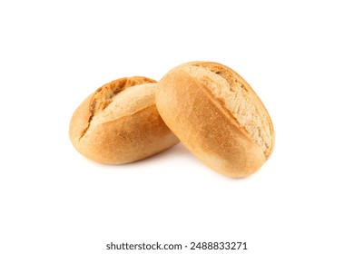 Crispy bread rolls isolated on white background. Fresh crispy bread rolls. - Powered by Shutterstock