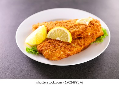 Crispy Breaded Fish And Lemon