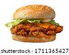 chicken burger isolated