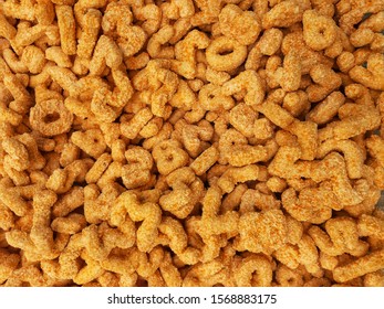 Crispy Chicken Nuggets Alphabet Background