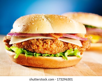 Crispy Chicken Sandwich With Bacon