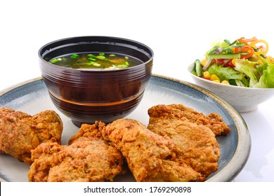 Crispy Crunchy Fried Chicken on Isolated Background