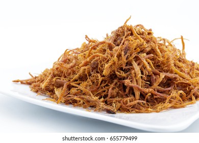 Crispy Dried Shredded Pork On White Stock Photo Shutterstock