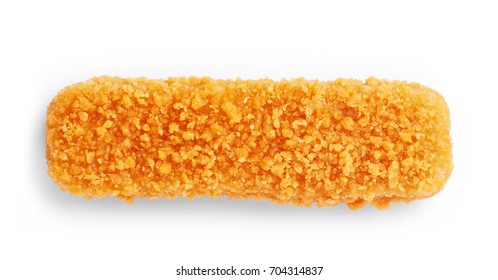 Crispy Fish Fingers Isolated On White Background