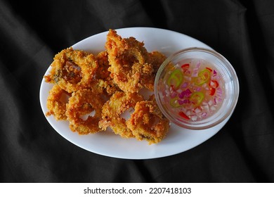 Crispy Fried Calamares Squid Vinegar Stock Photo 2207418103 | Shutterstock