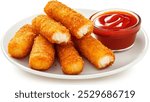 Crispy Fried Cheese Sticks with Ketchup