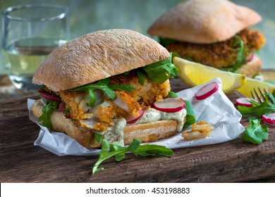 Crispy Homemade Fish Burger