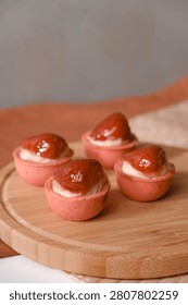 A crispy pastry filled with luscious cream